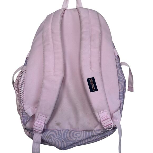JanSport Main Campus Heavenly Hearts Pink Purple Large School Backpack main image 8